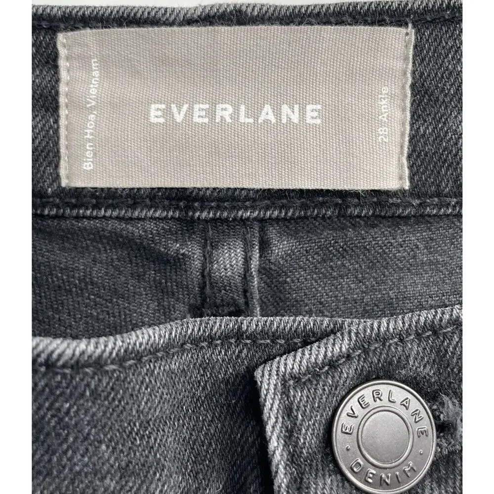 Everlane Womens Size 28 Jeans Gray High-Rise Skinny Denim Ankle - Picture 7 of 12